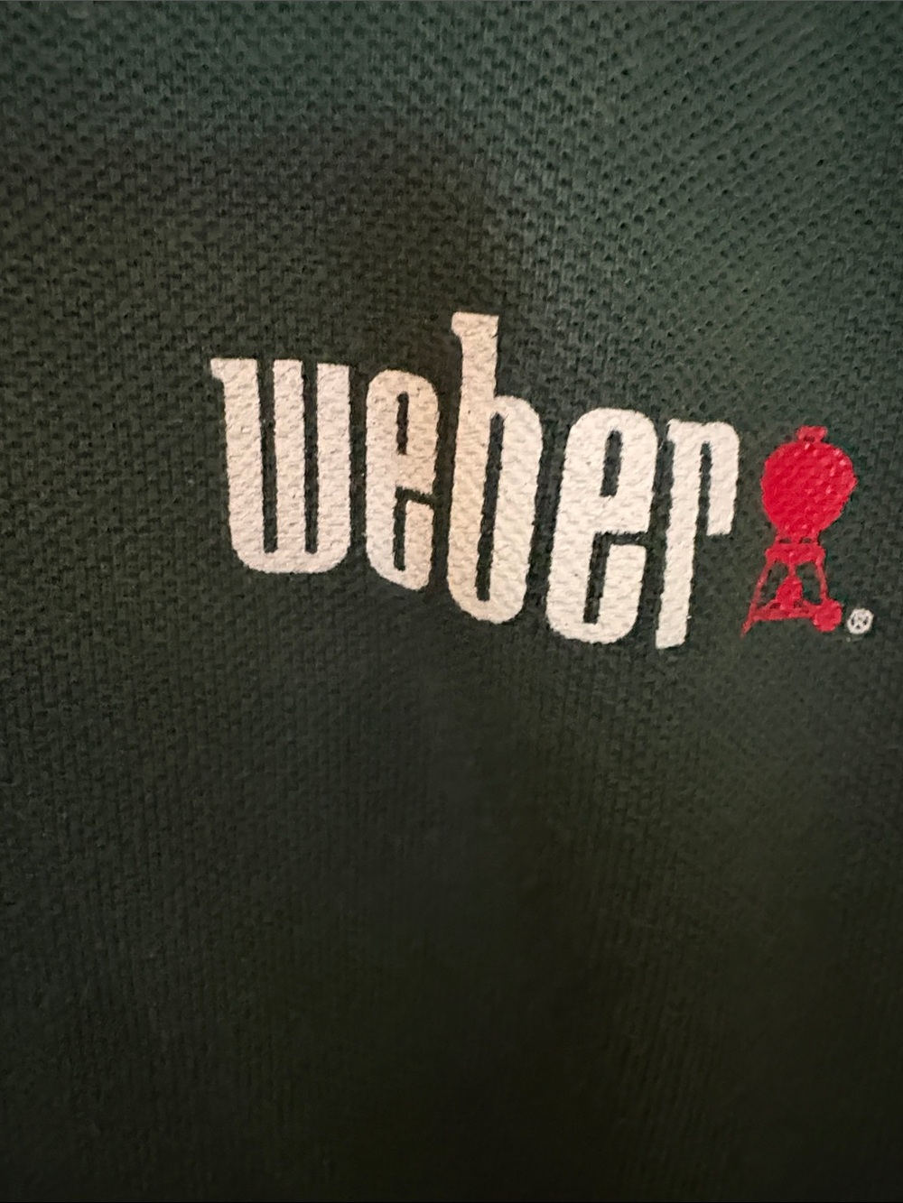 Vintage Dark Green Short-Sleeve WEBER BBQ Crewneck Shirt